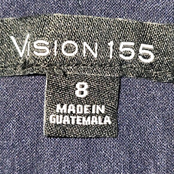 VISION 155 NAVY PANT WOMENS STRAIGHT LEG ANKLE LENGTH SIZE 8 - Picture 4 of 6